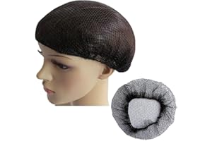 KKTOCHVC Reusable Hair Nets for Food Service or Sleeping, No Knot and Latex Free Elastic Edge Mesh (M, Black-10pcs)