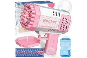 JONEG Toys for 3-8 Year Old Boys Girls: Bubble Machine for Kids with Bubble Solution, Gifts for 3 4 5 6 7 8 Years Old Boy Birthday Toy for Kid Toddlers Ages 4-6 Outdoor Wedding Bubbles Blower Maker