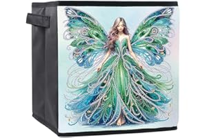 POETRYDRAW Boîte de rangement pliable en toile avec poignées pour vêtements, couvertures et kit d'art, bacs de rangement plia