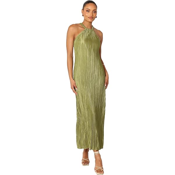 knee length dresses for ladies Navy Multi Floral Crinkle Chiffon Halter Midi Dress main image 1