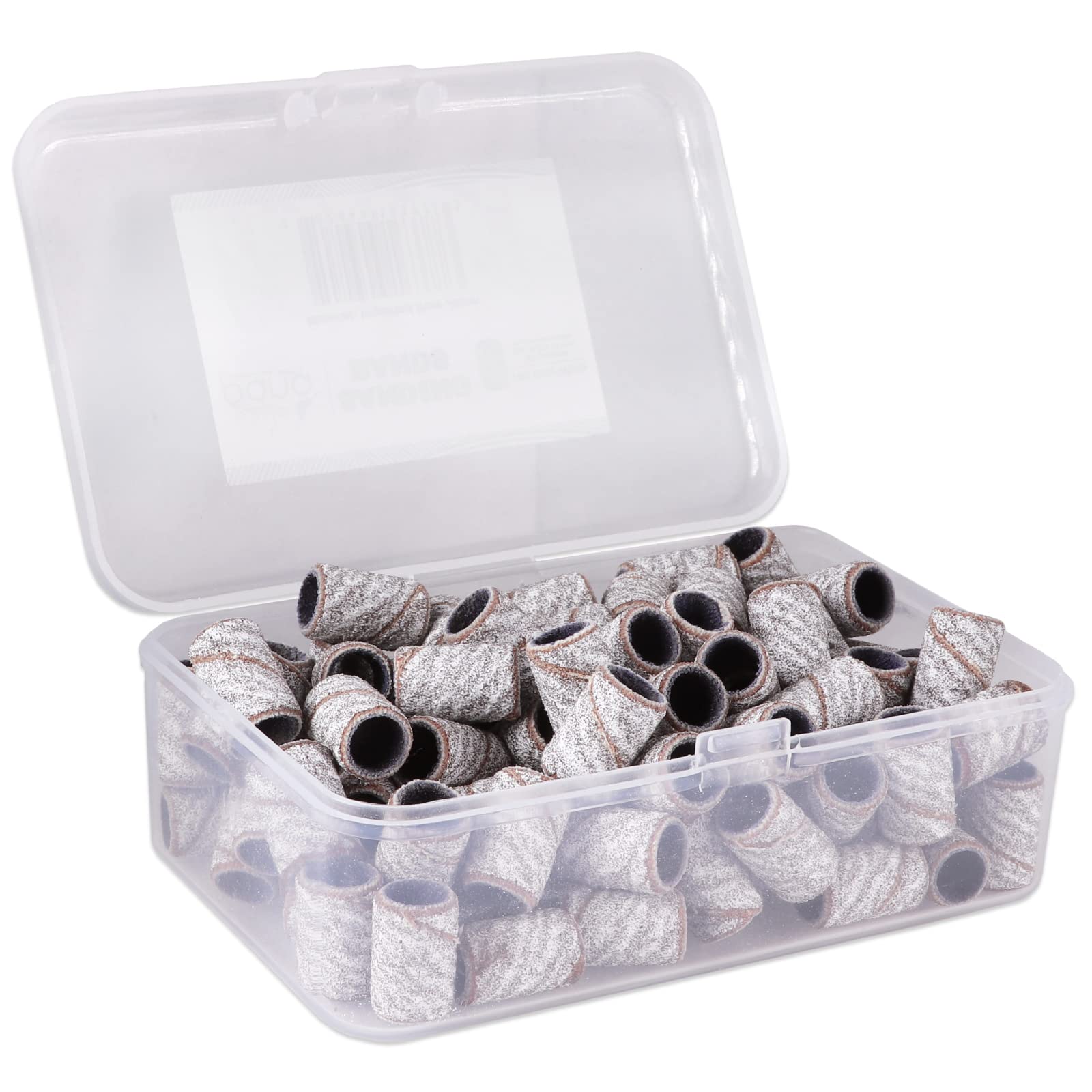 Photo 1 of 100 Pieces Large Nail Sanding Bands Professional Nail Manicure for Nail Drill Bits for Acrylic Nails (100 Grit, Zebra)