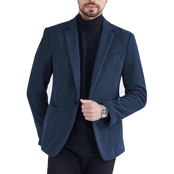 Mage Men's Blazers Harris Grey Tweed Suit Jacket With Navy