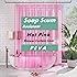 AmazerBath 72x78 Long Shower Curtain Liner, Clear Pink Plastic Shower Liner, Waterproof PEVA Shower Liners, Cute Lightweight