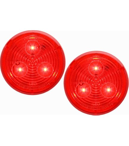 Optronics Waterproof 2.5 Round Red LED Marker/Clearance Light Kit MCL