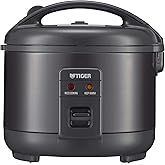 Tiger JNP-S55U-KY 3 Cup Capacity Rice Cooker with Non-Stick Inner Pot, Retractable Power Cord, and Keep Warm up to 12 hours, Black