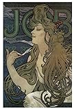 Alphonse Mucha Job Cigarette Paper Alphonse Mucha Art Nouveau Art Prints Mucha Print Art Nouveau Decor Vintage Advertisements Art Poster Ornamental Design Mucha Cool Wall Art Print Poster 24x36