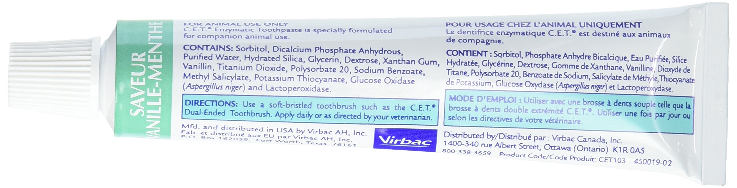 CET Enzymatic Toothpaste, 2.5 Ounce, VanillaMint Flavor, 1 pack