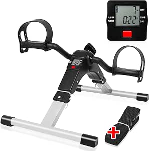 Mini Pédalier D'exercice SPORTINATOR - Pour Bras Et Jambes, Résistance Réglable, écran LCD - Compact Jusqu'à 120 Kg - 5