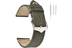 EACHE Leather Watch Bands For Men Vintage Watch Straps For Women Crazy Horse/Oil Wax/Suede/Vegetable-Tanned Leather Replacement Watchband 18mm 19mm 20mm 22mm