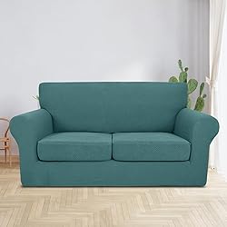 JIVINER Newest 3 Pieces Stretch Couch Covers for 2