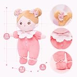 OUOZZZ Pink Soft Rag Doll 10" 25cm Machine Washable Safe Baby Doll view 3