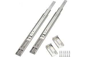 OCG Soft Close Drawer Slides 22 Inch (5 Pairs), Full Extension Ball Bearing Side Mount Drawer Slides for Cabinets with Face Frame, with Rear Mounting Brackets