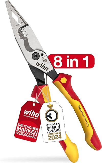 Wiha Industrial Electric 8-in-1 Pliers Multi-Function Detachable Spring