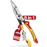 Wiha Multifunctional Pliers for Electricians 8-in-1 I Crimping, Stripping, Cutting, Gripping, Deburring, Bending, Screwing, C