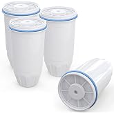 Water Filter Replacement Compatible with Zero Pitcher and Dispenser ZR-001 ZR-017 ZR-004 ZP-006 ZD-013 ZS-008, Multi-Stage Filter System, Reduce Lead, Chromium, and PFOA/PFOS, Pack of 4, By DESENRUIS