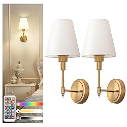 DORESshop Battery Operated Wall Sconce Set of