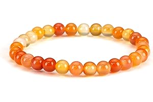 Cherry Tree Collection - Small, Medium, Large Sizes - Gemstone Beaded Bracelets For Women and Men - 6mm Round Beads