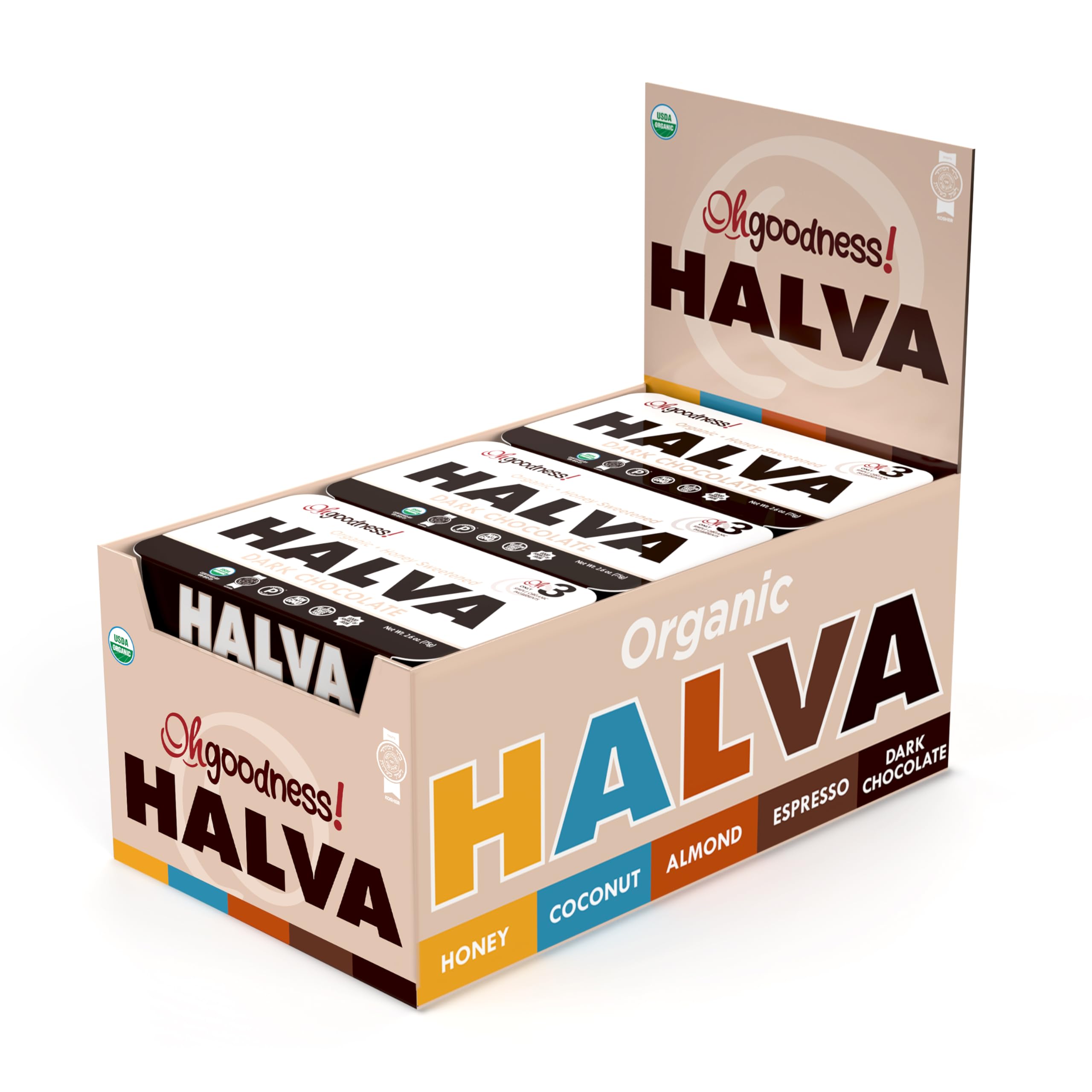 Organic OhGoodness! Honey Halva - Case Of 12 - Only