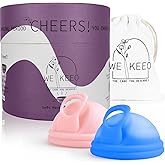 WE KEEO Reusable Menstrual Disc Made from 100% Medical Grade Silicone Period disc, Holds up to 6 Super tampons with Leak Free 12 Hour Comfortable Protection |Tampon, Pad and Menstrual Cup Alternative