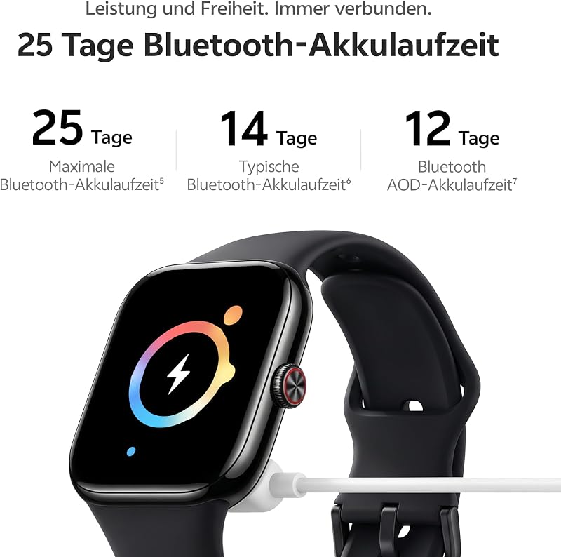 Watch GT2 Smartwatch mit Bluetooth-Anruffunktion, Padel- und Tennisprofimodus, NFC-Zugangskarte, über 100 Sportmodi, 25 Tage Akkulaufzeit, 2,07-Zoll-Display, GPS, Herzfrequenz- und SpO2-Messung