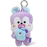 LINE FRIENDS Official BT21 BASIC Small Plush Keychain - MANG with Mask, Plush Keychain, Animal Keyring, Keychains Cute, Llaveros de Peluche, Kpop Merch