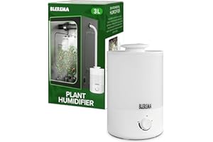 BLEREMA 3L No Leak Plant Humidifiers for Grow Tent Greenhouse and Grow Room, Top-Fill, Auto Shut Off, with Extendable Targeting Hose Perfect for Indoor Plant Care and Humidity Control (Single Dual Fog Output)