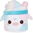 Cuddle Barn PlushGoals - Cotton Candy Mooshake | Super Soft Cute Kawaii Pink Blue Pastel Cow Dessert Drink Collectible Plush Toy, 11 inches