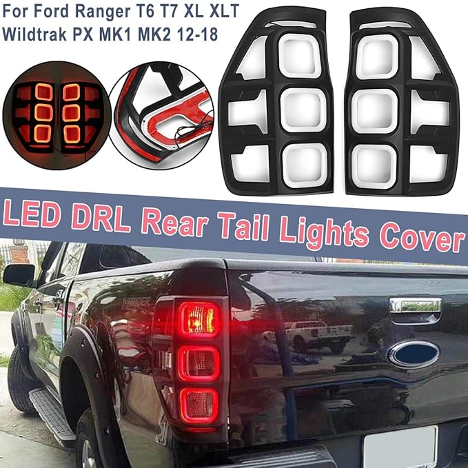 Dark Gray Wildtrak Mirror Cover Trim Fits Ford Ranger T6 Xlt Px Ute 2012 2015