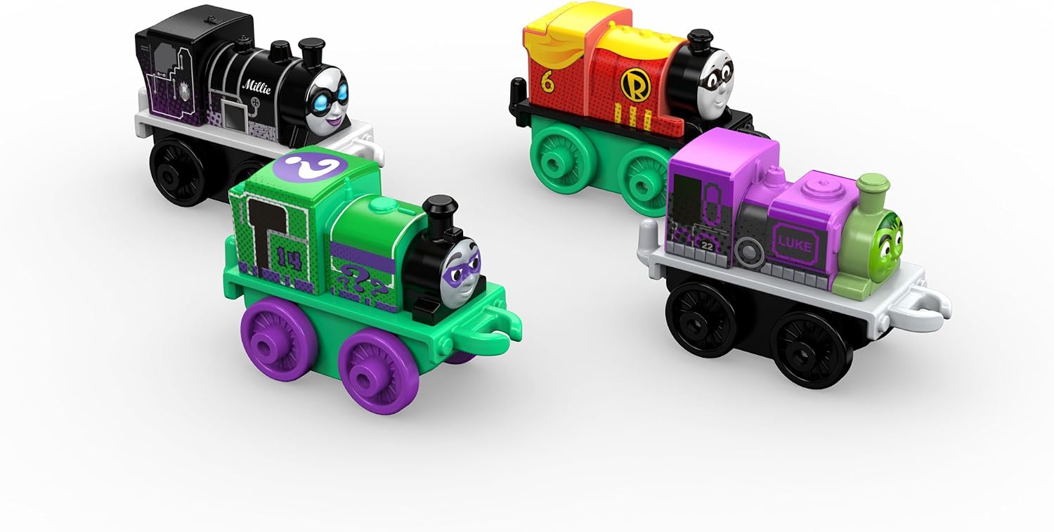 Thomas & Friends MINIS,/dc Super Friends 4-Pack, Green, Red, Purple - Image 4