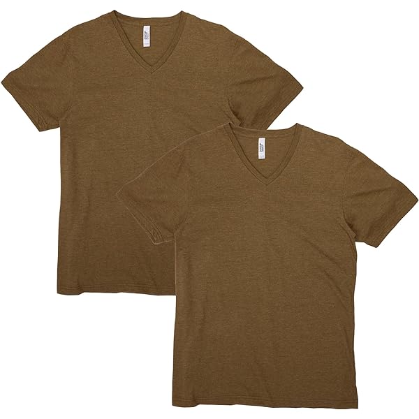 2 Pack Zenana Women's Basic V-Neck T-Shirts - Black & Taupe, Soft Cotton Blend - View #6