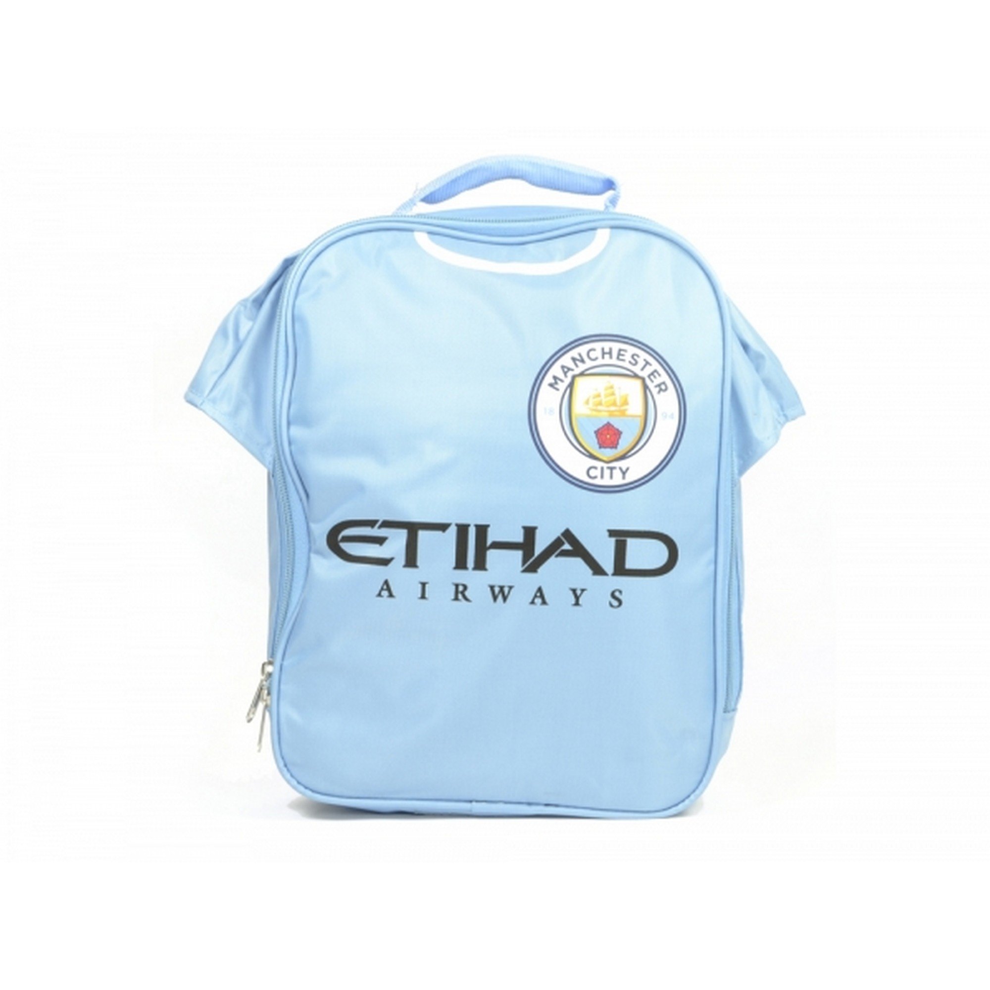 Manchester City FC Official Football Kit Lunch Bag (One Size) (Light Blue)
