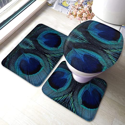 RedBeans rutschfeste Badvorleger, 3-teiliges Flanell-Badezimmerteppich