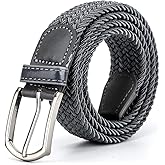 Braided Canvas Woven Elastic Stretch Belts for Men/Women/Junior with Multicolored