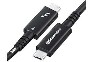 [Intel Certified] Cable Matters 40Gbps Active Thunderbolt 4 Cable 2m with 240W Charging and 8K Video - Fully Compatible with 