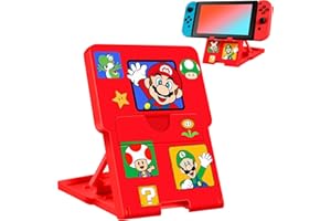 Oqplog Switch Stand for Nintendo Switch/OLED Cute Holder for Boys Kids Girls Teens Cartoon Kawaii Anime Design Portable Foldable Compact Angle Adjustable Gaming PlayStand Accessories,Win