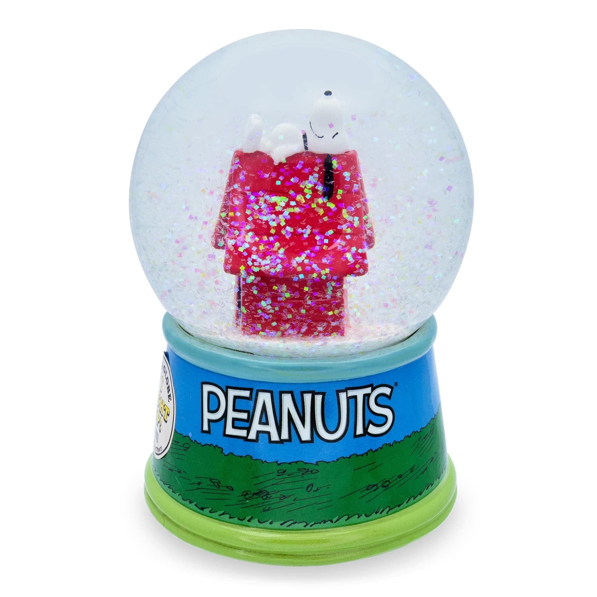 Silver Buffalo Peanuts Group Walk Outside Large Light Up Snow Globe, 100mL