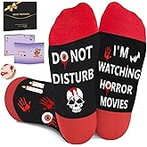 Juesly Horror Gifts for Men Women Teen Boys Dad Him Son - Novelty Horror Movie Socks Spooky Gifts, Terrifier Merch Birthday Christmas Basket Stuffers for Movies Lovers