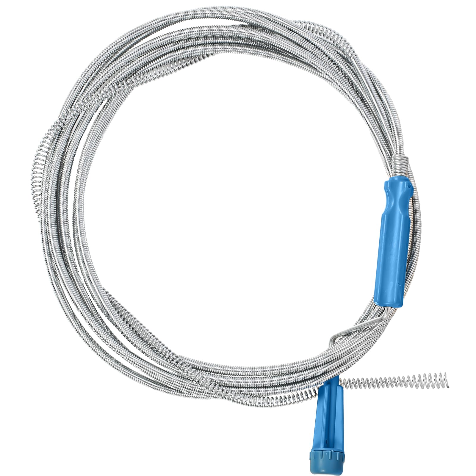 Minnhua Drain Unblocker Wire Tools 5M x 5mm Drain Snake Sink Unblocker Tool Flexible Drain Auger Spring Plumbing Snake Drain Hair Remover for Kitchen Sink Washbasins Toilet Tub Shower Basins