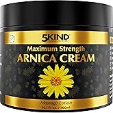 5kind Extra Strong Arnica Cream for Bruising and Swelling 10.1 Fl Oz - Bruise Cream Extra Strength Fast Healing Thin Skin - High Concentration Arnica Montana Extract for Bruises - Natural Formula