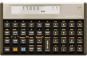 SwissMicros DM11L RPN Scientific Calculator – HP 11C Inspired | Titanium Shell | Wide Landscape Form | USB | Programmable