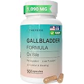 Ox Bile Supplements for No Gallbladder - Ox Bile Digestive enzymes, Purified Bile Salts, Gallbladder Supplements Complex Formula, 90 Capsules