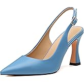 SHOWFOREST Slingback Heels for Women Pointed Closed Toe High Heels Sexy Stiletto Pumps Formal Wedding Prom Party Dress Shoes 3.5 Inch