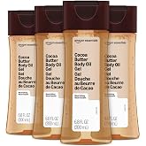 Amazon Essentials Body Oil Gel with Cocoa Butter, 6.8 Fl Oz (Pack of 4) (Previously Amazon Basics)