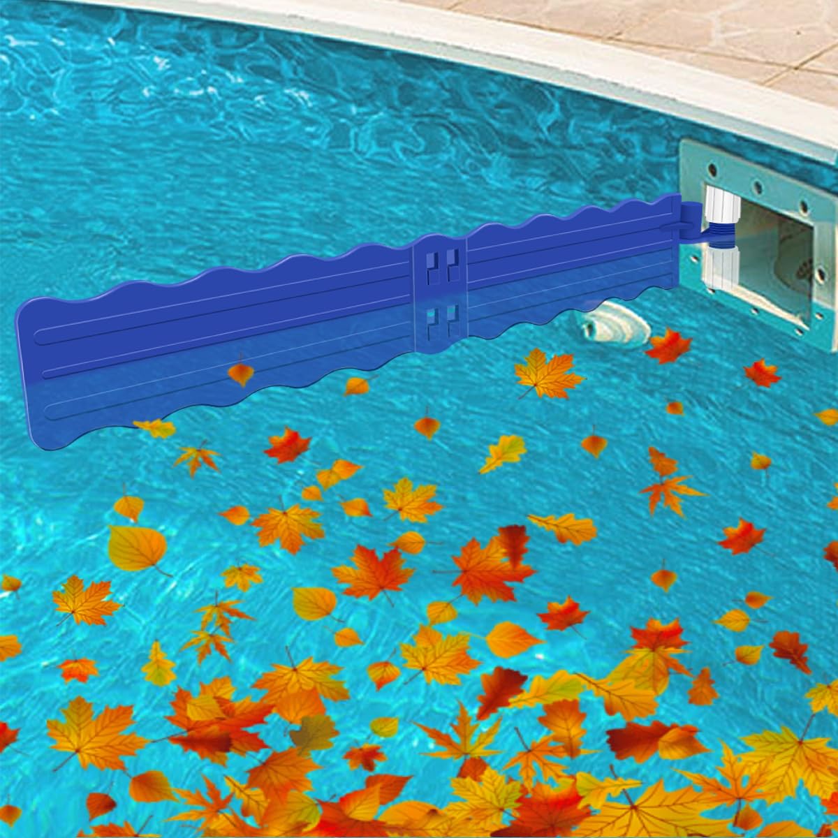 Photo 1 of Hydream Pool Debris Catcher Skimmer, Pool Leaf and Debris Remover Catcher Plastics, Surface Debris Floating Leaves Bugs Pool Skimmer Attachments Accessories Replacement Kit for Swimming Pool-Blue