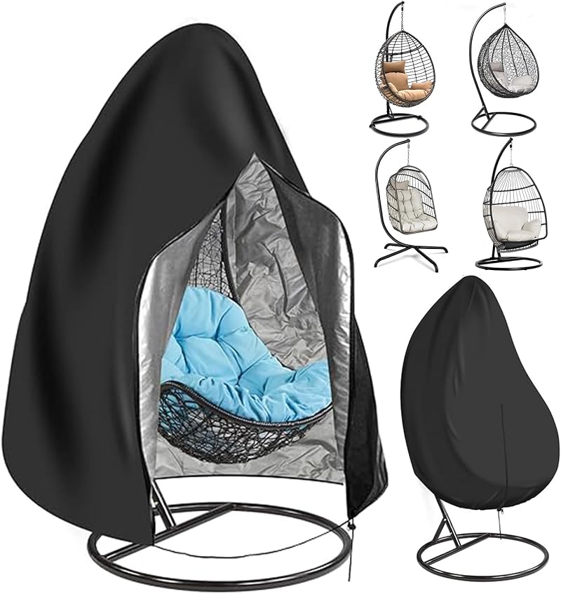 Ruucy Waterproof Egg Chair Cover 210D Oxford with Zipper 190x115cm