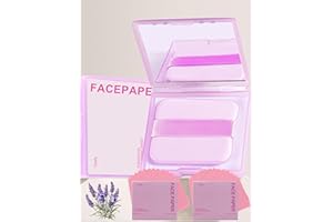 OKERKER Oil Blotting Paper - 300 Sheets with Mirror, Puff & Refills, Absorbs Excess Face Oil, Controls Shine, Saves Makeup, The On-the-Go Essential for a Flawless, Matte Finish All Day