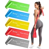 Renoj Pilates Flexbands, 5-Pack Latex-Free Resistance Bands Set &ndash; Exercise Bands for Pilates, Yoga, Stretching &amp; Physical Therapy | Home Gym Equipment for Women &amp; Men