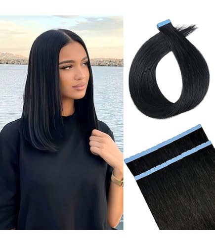 20 Inch Tape-In Human Hair Extensions, 45g, 20 Pieces, Super Invisible Buy 20 Inch Tape-in Human Hair Extensions | Superhairpieces main image 4