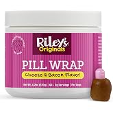 Riley's Pill Wrap for Dogs - Cheese &amp; Bacon Pill Paste for Dogs - 4.2oz | Wrap Capsules &amp; Tablets in a Tasty Pocket or Pouch to Mask the Taste &ndash; Flavored Treat Paste for Easy Medication Time
