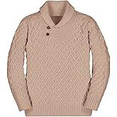 Teurkia Boys' Casual Knit Cable Turtleneck Sweater Rib Cuff Pullover for Kids